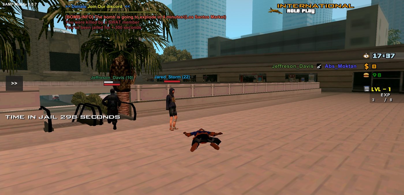 International Role Play in-game screenshot: jail